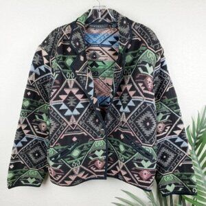 Vintage New Identity Western Bohemian Tapestry Oversized Jacket size XL